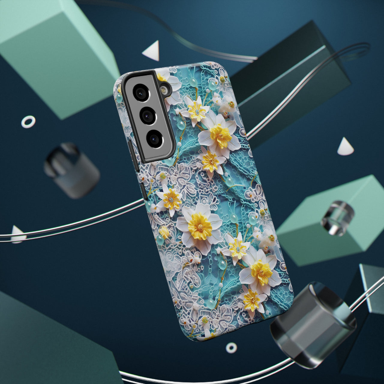 Daffodil for March Birthday - Impact-Resistant Case for Samsung Galaxy S22, Samsung Galaxy S22 Plus, and Samsung Galaxy S22 Ultra. Supports Wireless Charging.