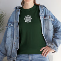 Thumbnail for Front and Back Flower Design - Unisex Heavy Cotton Tee