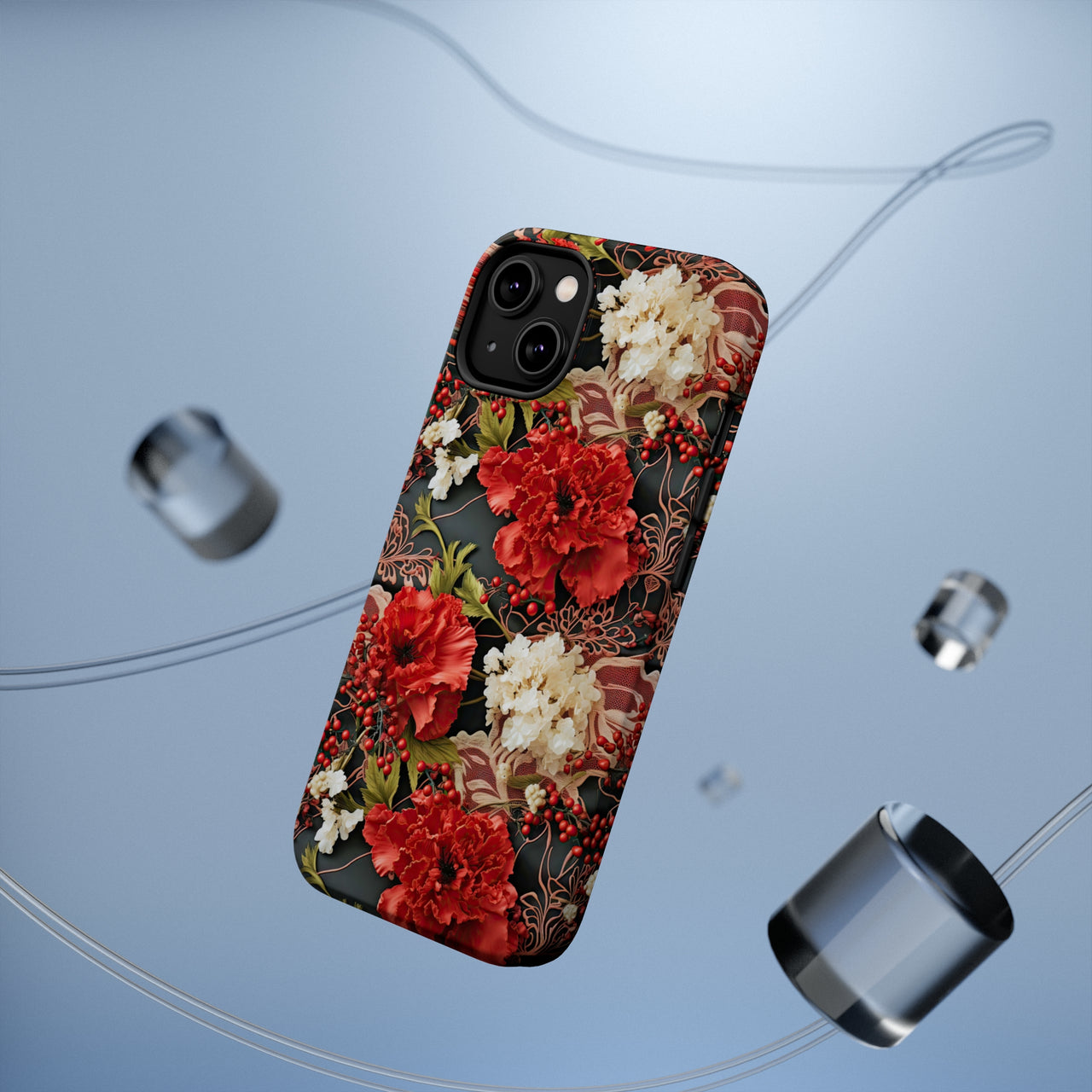 Carnation for January Birthday - MagSafe Tough Case for iPhone 14, iPhone 14 Pro, iPhone 14 Plus, and iPhone 14 Pro Max