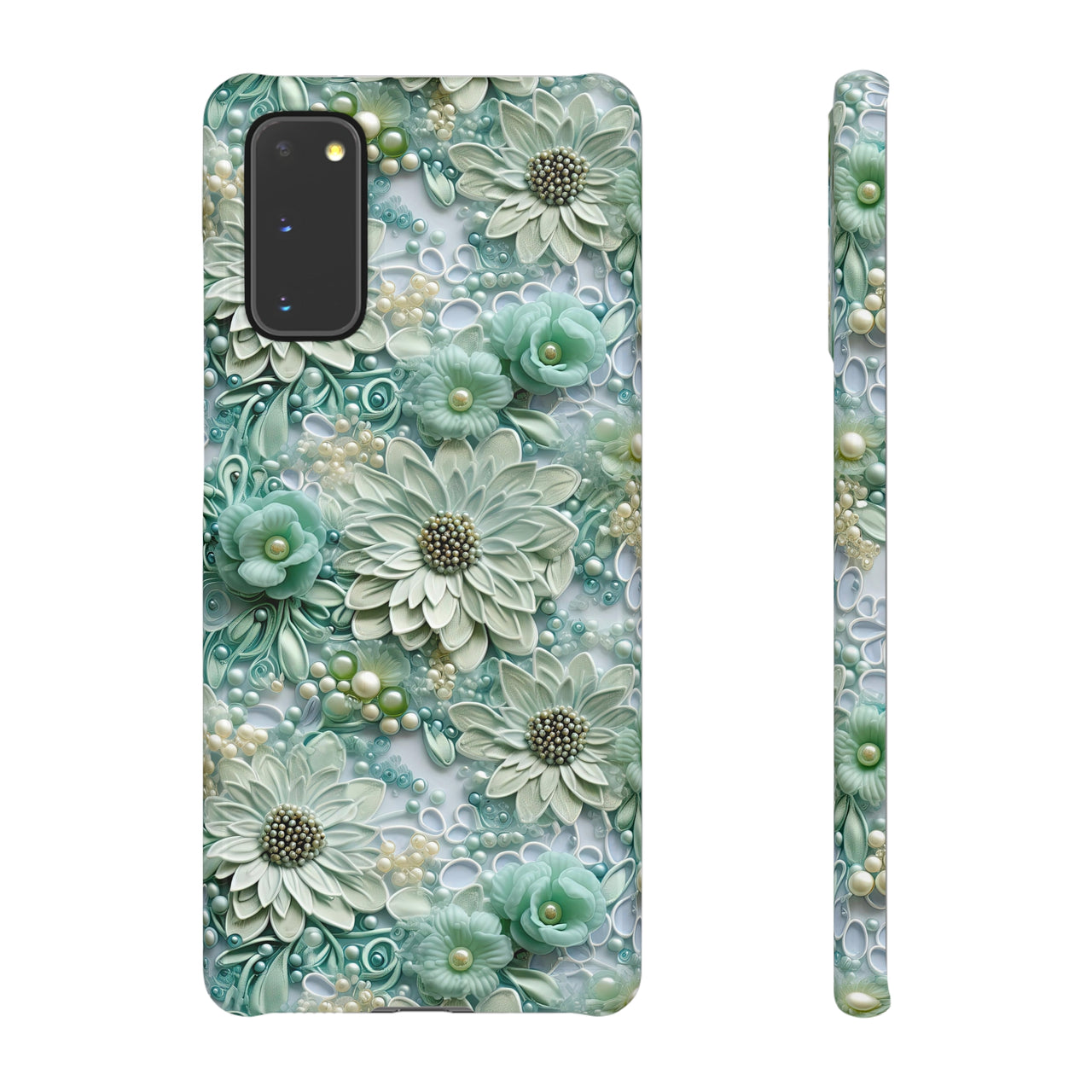 Teal Petals - Snap Case for Samsung Galaxy S20, Samsung Galaxy S20+, Samsung Galaxy S20 Ultra, & Samsung Galaxy S20 FE