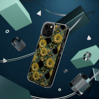 Thumbnail for *Clear Case* Whimsical Sunflowers - iPhone 14, iPhone 14 Pro, iPhone 14 Plus, iPhone 14 Pro Max - Supports Wireless Charging