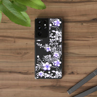 Thumbnail for *Clear Case* Purple Petals - Samsung Galaxy S21, Samsung Galaxy S21 Plus, Samsung Galaxy S21 Ultra - Supports Wireless Charging