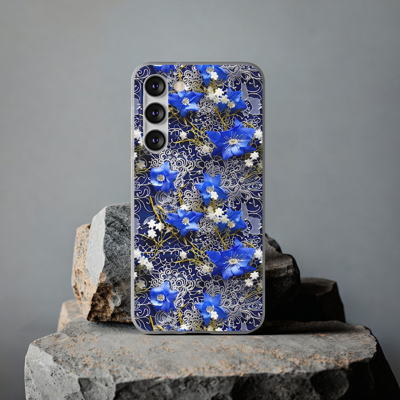 Cerulean Elegance - Flexi Cases for Samsung Galaxy S23, Samsung Galaxy S23 Plus, and Samsung Galaxy S23 Ultra