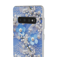 Thumbnail for Pearls and Lace on Baby Blue - Flexi Cases for Samsung Galaxy S10, Samsung Galaxy S10E, & Samsung Galaxy S10 Plus