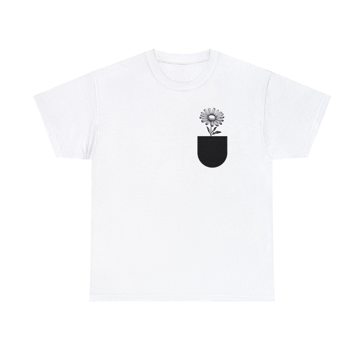 Pocket Daisy Unisex Heavy Cotton Tee