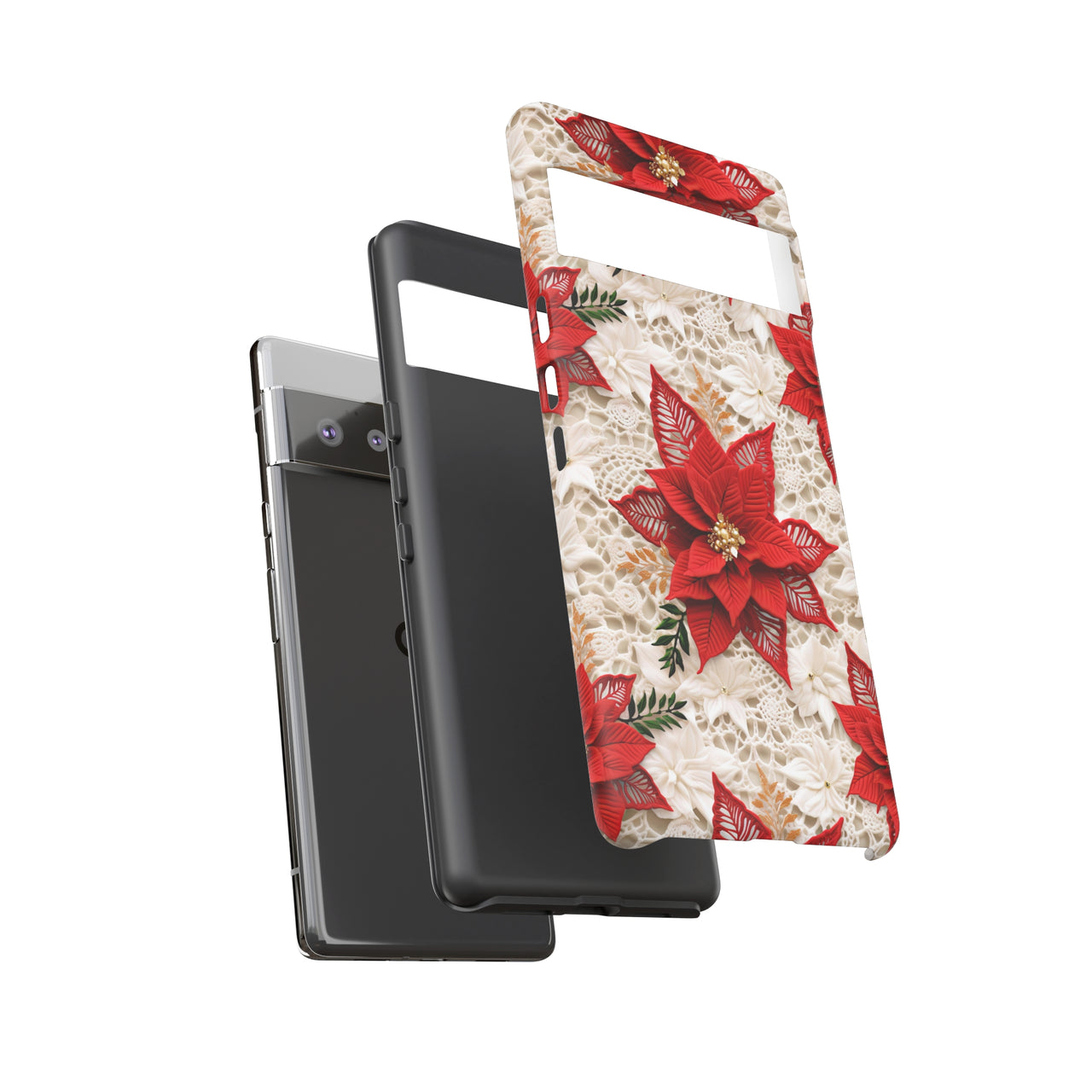 Christmas Poinsettia Tough Cases for Google Pixel 6 and Google Pixel 6 Pro