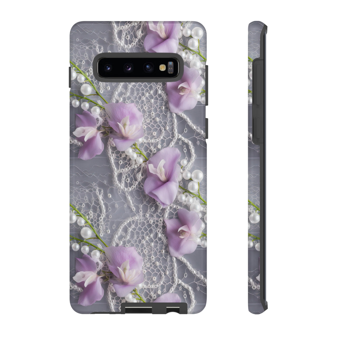 Purple Sweet Pea Tough Cases for Samsung Galaxy S10, Samsung Galaxy S10E, and Samsung Galaxy S10 Plus