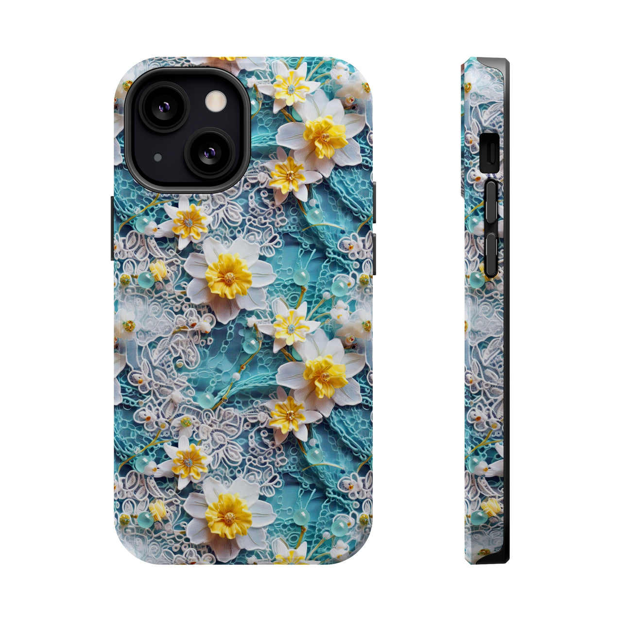 Daffodil for March Birthday - MagSafe Tough Cases for iPhone 13, iPhone 13 Mini, iPhone 13 Pro, and iPhone 13 Pro Max.