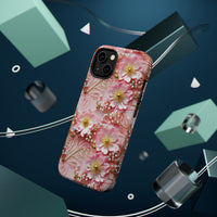 Thumbnail for Gold-Kissed Flowers on Pink Lace - MagSafe Tough Case for iPhone 14, iPhone 14 Pro, iPhone 14 Plus, and iPhone 14 Pro Max