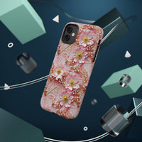 Thumbnail for Gold-Kissed Flowers on Pink Lace -  Impact-Resistant Cases for iPhone 11, iPhone 11 Pro, and iPhone 11 Pro Max. Supports Wireless Charging.