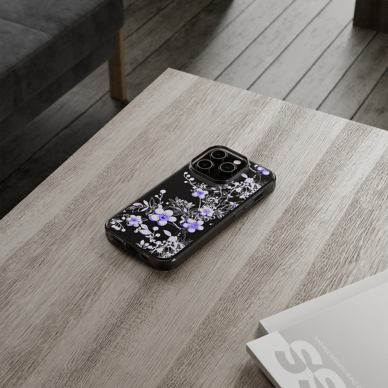 *Clear Case* Purple Petals - iPhone 14, iPhone 14 Pro, iPhone 14 Plus, iPhone 14 Pro Max - Supports Wireless Charging