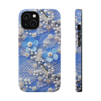 Thumbnail for Pearls and Lace on Baby Blue - MagSafe Tough Cases for iPhone 14, iPhone 14 Pro, iPhone 14 Plus, and iPhone 14 Pro Max