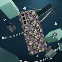 Thumbnail for White Flowers on a Purple Bed - Impact-Resistant Case for Samsung Galaxy S22, Samsung Galaxy S22 Plus, and Samsung Galaxy S22 Ultra. Supports Wireless Charging.