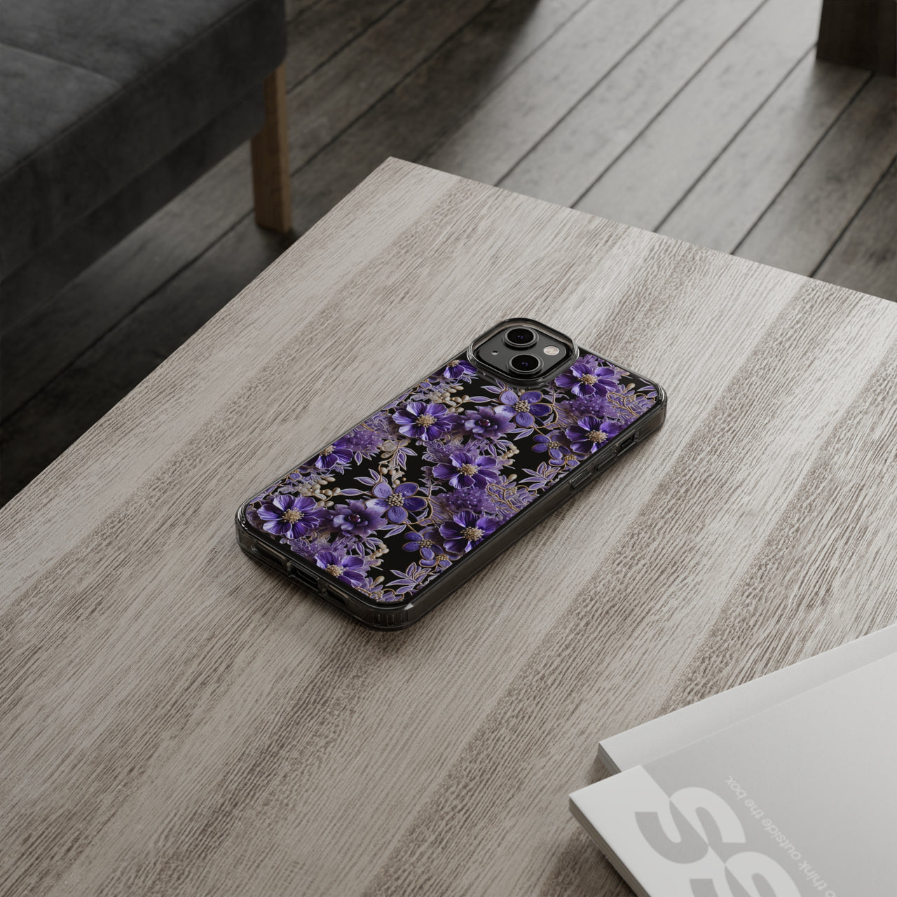 *Clear Case* Violet Meadow - iPhone 14, iPhone 14 Pro, iPhone 14 Plus, iPhone 14 Pro Max - Supports Wireless Charging