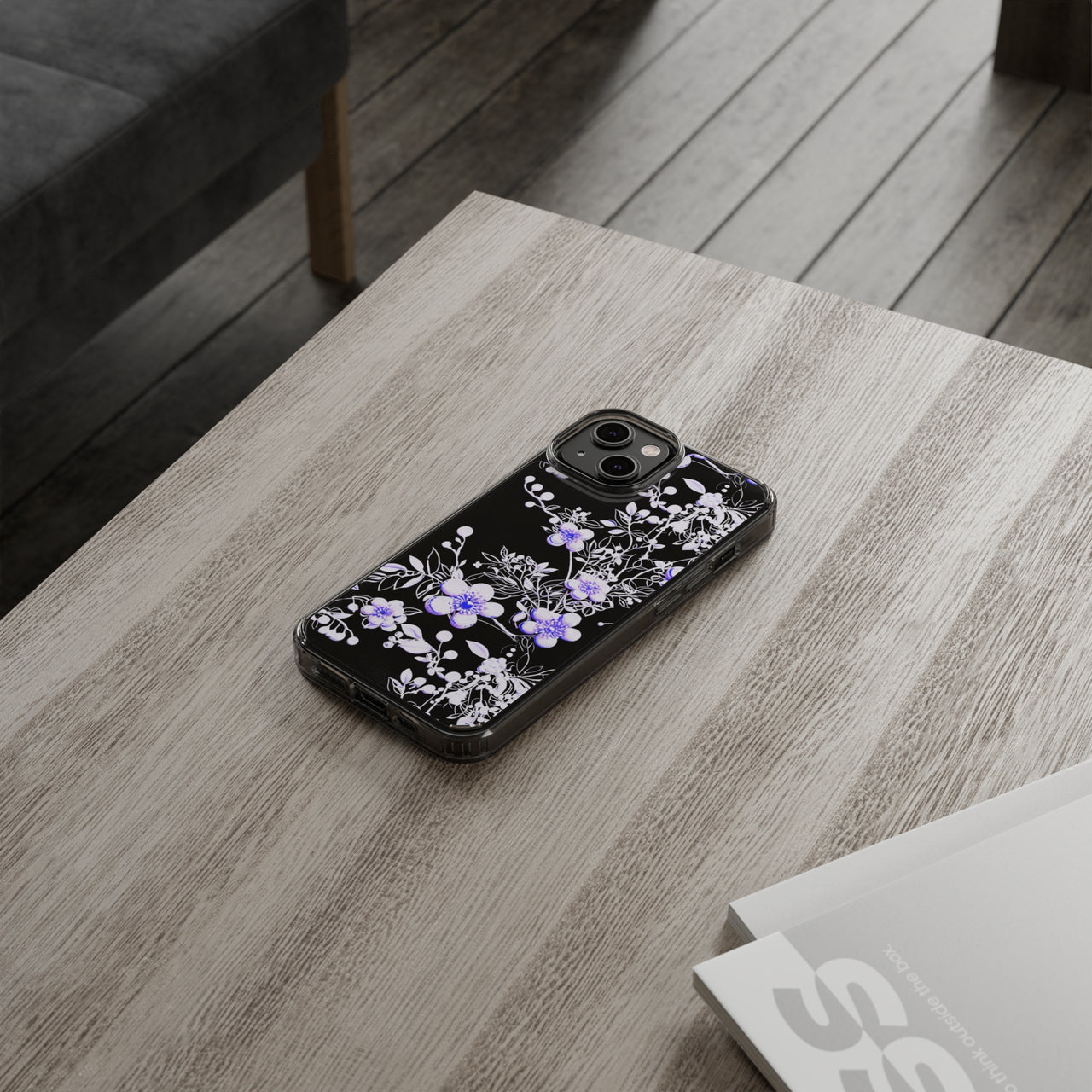 *Clear Case* Purple Petals - iPhone 14, iPhone 14 Pro, iPhone 14 Plus, iPhone 14 Pro Max - Supports Wireless Charging