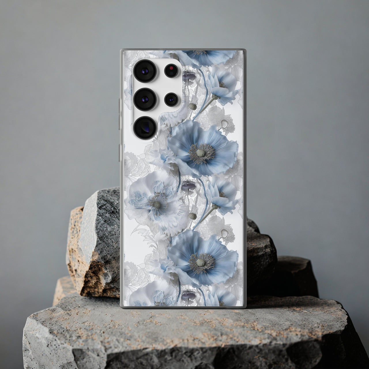 Himalayan Blue Poppy - Flexi Cases for Samsung Galaxy S23, Samsung Galaxy S23 Plus, and Samsung Galaxy S23 Ultra