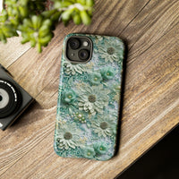 Thumbnail for Teal Petals - Tough Case for iPhone 15, iPhone 15 Pro, iPhone 15 Plus, and iPhone 15 Pro Max