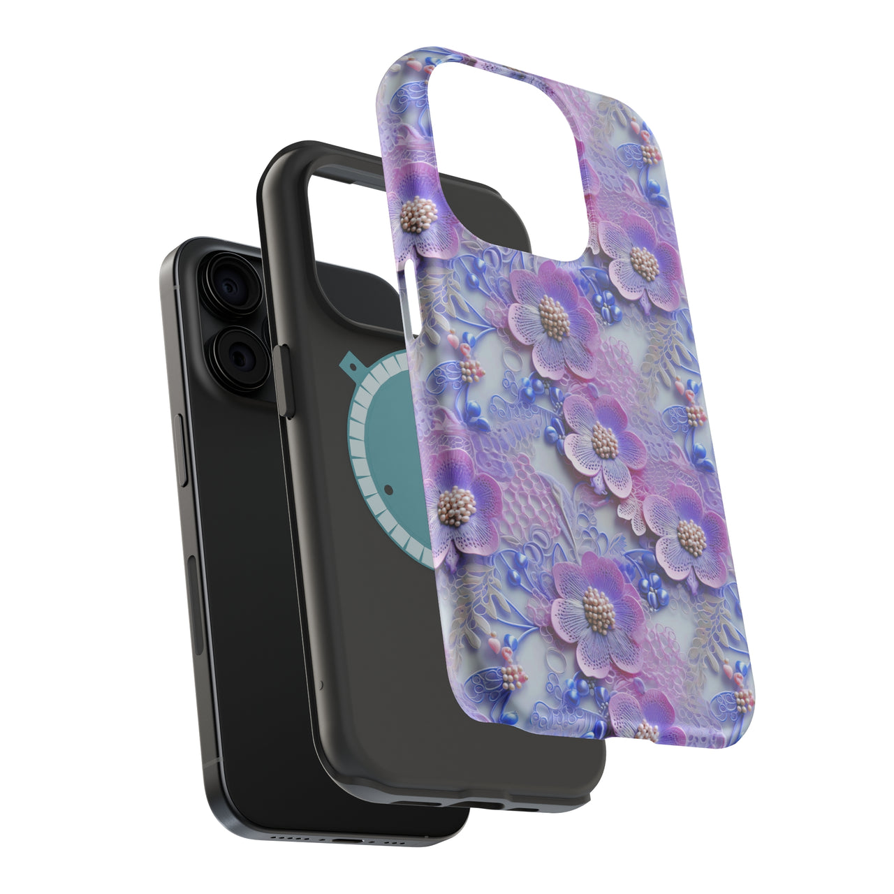 Pink and Purple Harmony - MagSafe Tough Case for iPhone 15, iPhone 15 Pro, iPhone 15 Plus, & iPhone 15 Pro Max