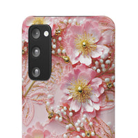 Thumbnail for Gold-Kissed Flowers on Pink Lace - Snap Case for Samsung Galaxy S20, Samsung Galaxy S20+, Samsung Galaxy S20 Ultra, & Samsung Galaxy S20 FE