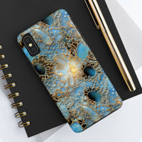 Thumbnail for Gemstones and Gold Lace Tough Phone Cases for iPhone X, iPhone XR, iPhone XS, and iPhone XS MAX. Supports Wireless Charging.