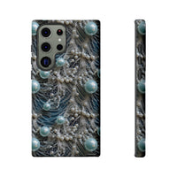 Thumbnail for Sea Foam Lace and Pearls Tough Cases for Samsung Galaxy S23, Samsung Galaxy S23 Plus, and Samsung Galaxy S23 Ultra