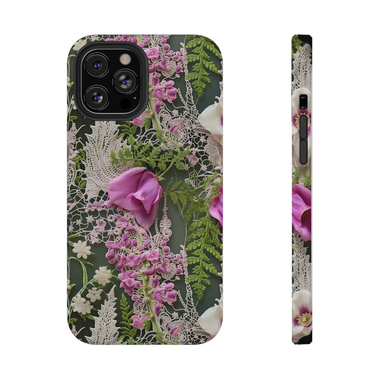 Woodland Whispers Impact-Resistant Case for iPhone 12, iPhone 12 Mini, iPhone 12 Pro, and iPhone 12 Pro Max. Supports Wireless Charging.