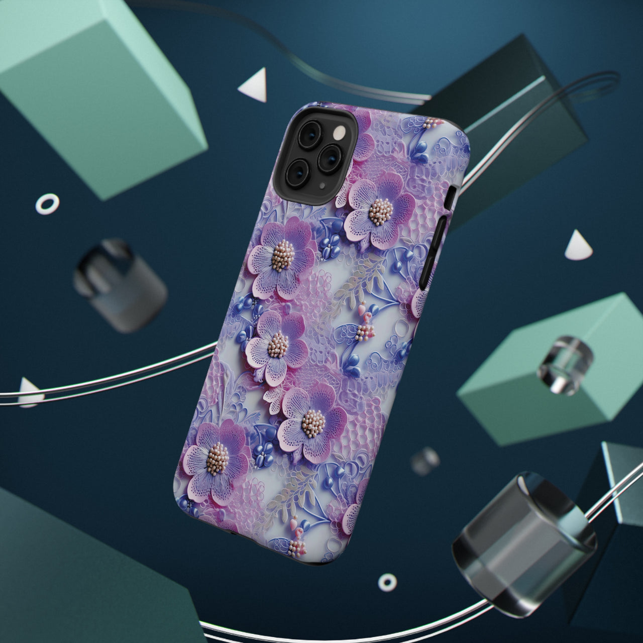 Pink and Purple Harmony - Impact-Resistant Cases for iPhone 11, iPhone 11 Pro, and iPhone 11 Pro Max. Supports Wireless Charging.