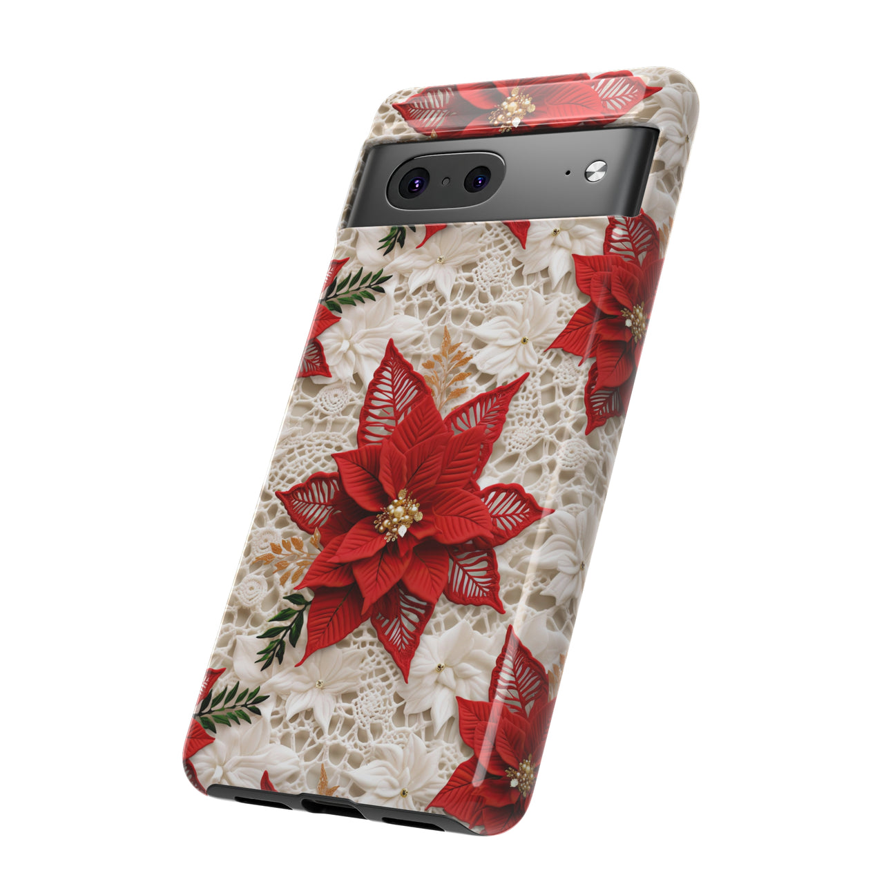 Christmas Poinsettia Tough Case for Google Pixel 7