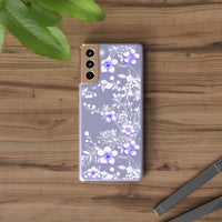 Thumbnail for *Clear Case* Purple Petals - Samsung Galaxy S21, Samsung Galaxy S21 Plus, Samsung Galaxy S21 Ultra - Supports Wireless Charging