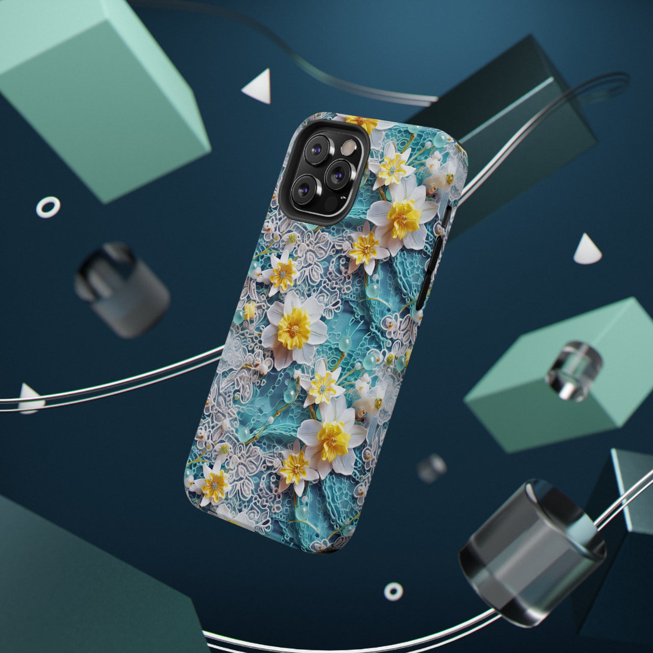 Daffodil for March Birthday - Impact-Resistant Case for iPhone 12, iPhone 12 Mini, iPhone 12 Pro, and iPhone 12 Pro Max. Supports Wireless Charging.