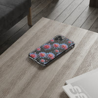 Thumbnail for *Clear Case* Pink and Blue Glass Flowers - iPhone 11, iPhone 11 Pro, iPhone 11 Pro Max - Supports Wireless Charging