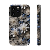 Thumbnail for Vintage Lace and Clematis MagSafe Tough Cases for iPhone 13, iPhone 13 Mini, iPhone 13 Pro, and iPhone 13 Pro Max.