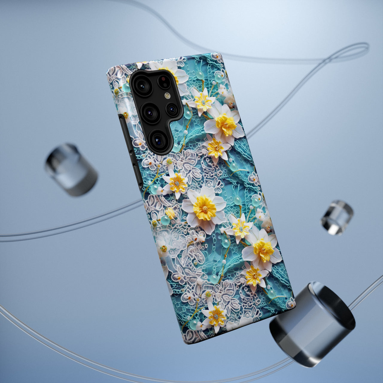 Daffodil for March Birthday - Impact-Resistant Case for Samsung Galaxy S22, Samsung Galaxy S22 Plus, and Samsung Galaxy S22 Ultra. Supports Wireless Charging.