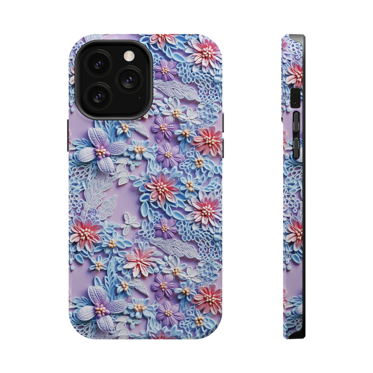 Cotton Candy Meadow - MagSafe Tough Cases for iPhone 13, iPhone 13 Mini, iPhone 13 Pro, and iPhone 13 Pro Max.