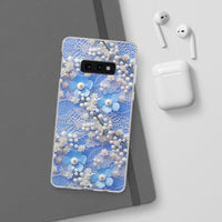 Thumbnail for Pearls and Lace on Baby Blue - Flexi Cases for Samsung Galaxy S10, Samsung Galaxy S10E, & Samsung Galaxy S10 Plus