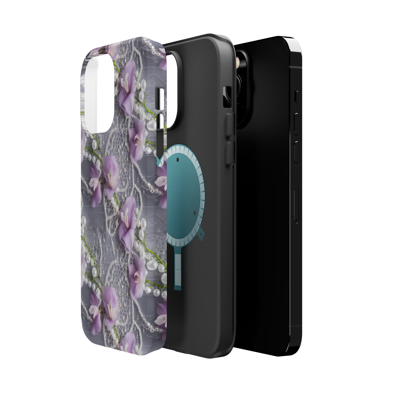 Purple Sweet Pea MagSafe Tough Cases for iPhone 14, iPhone 14 Pro, iPhone 14 Plus, and iPhone 14 Pro Max