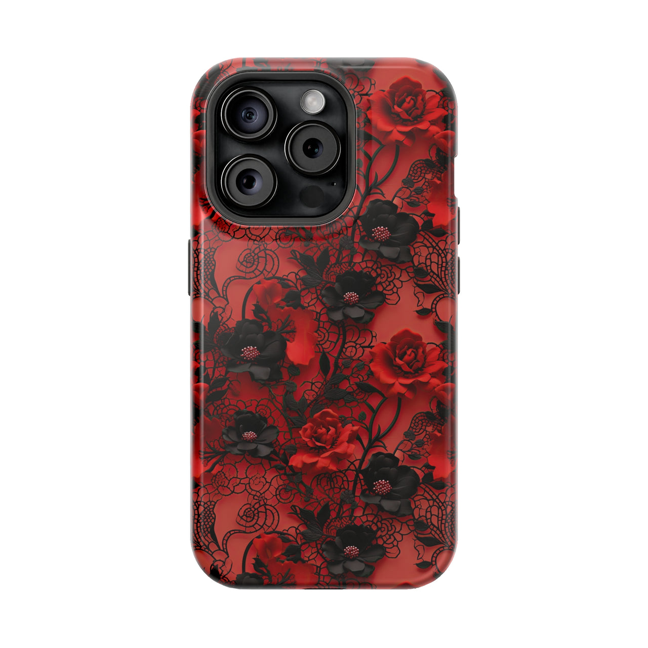 Gothic Rose - MagSafe Tough Case for iPhone 15, iPhone 15 Pro, iPhone 15 Plus, & iPhone 15 Pro Max