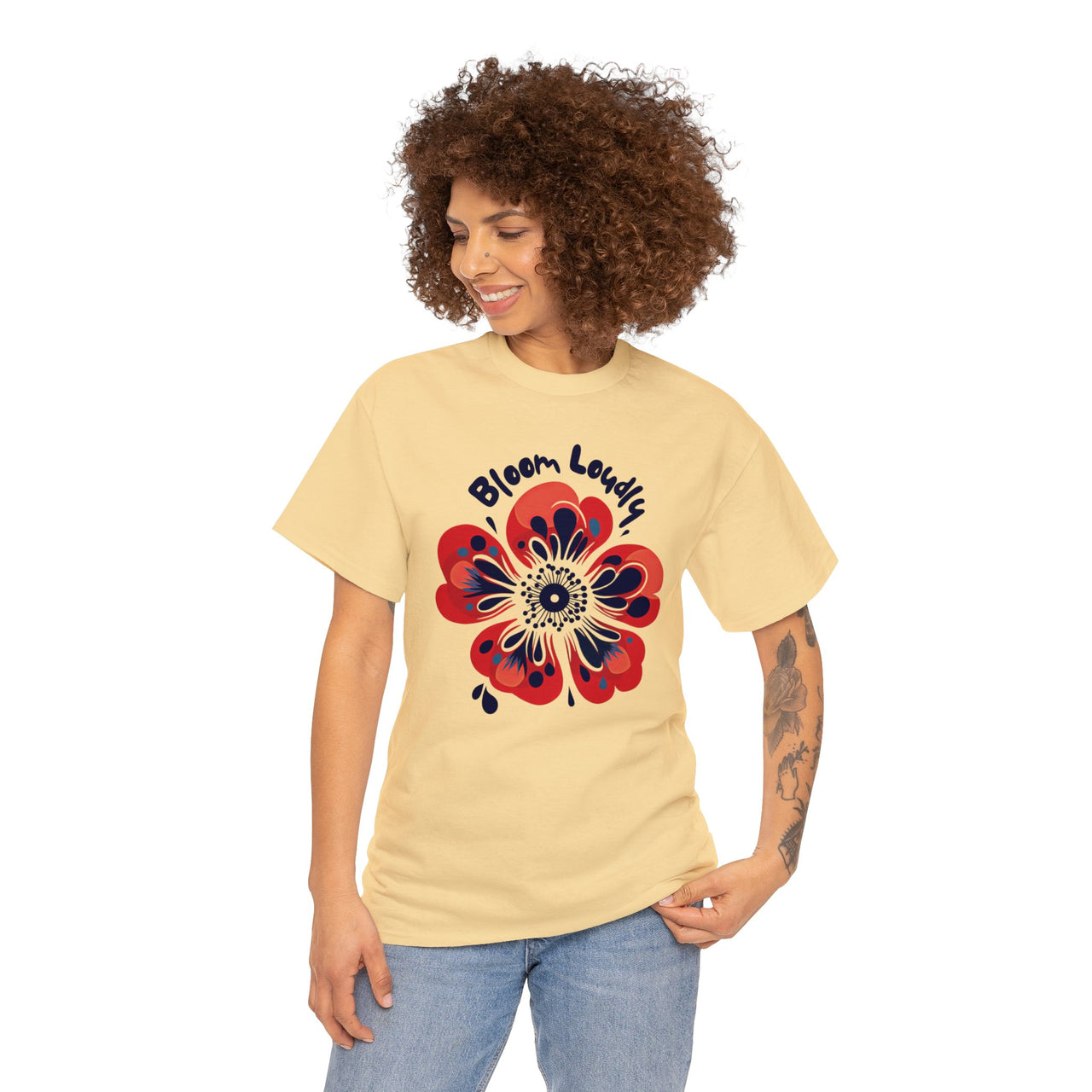 "Bloom Loudly" - Unisex Heavy Cotton Tee