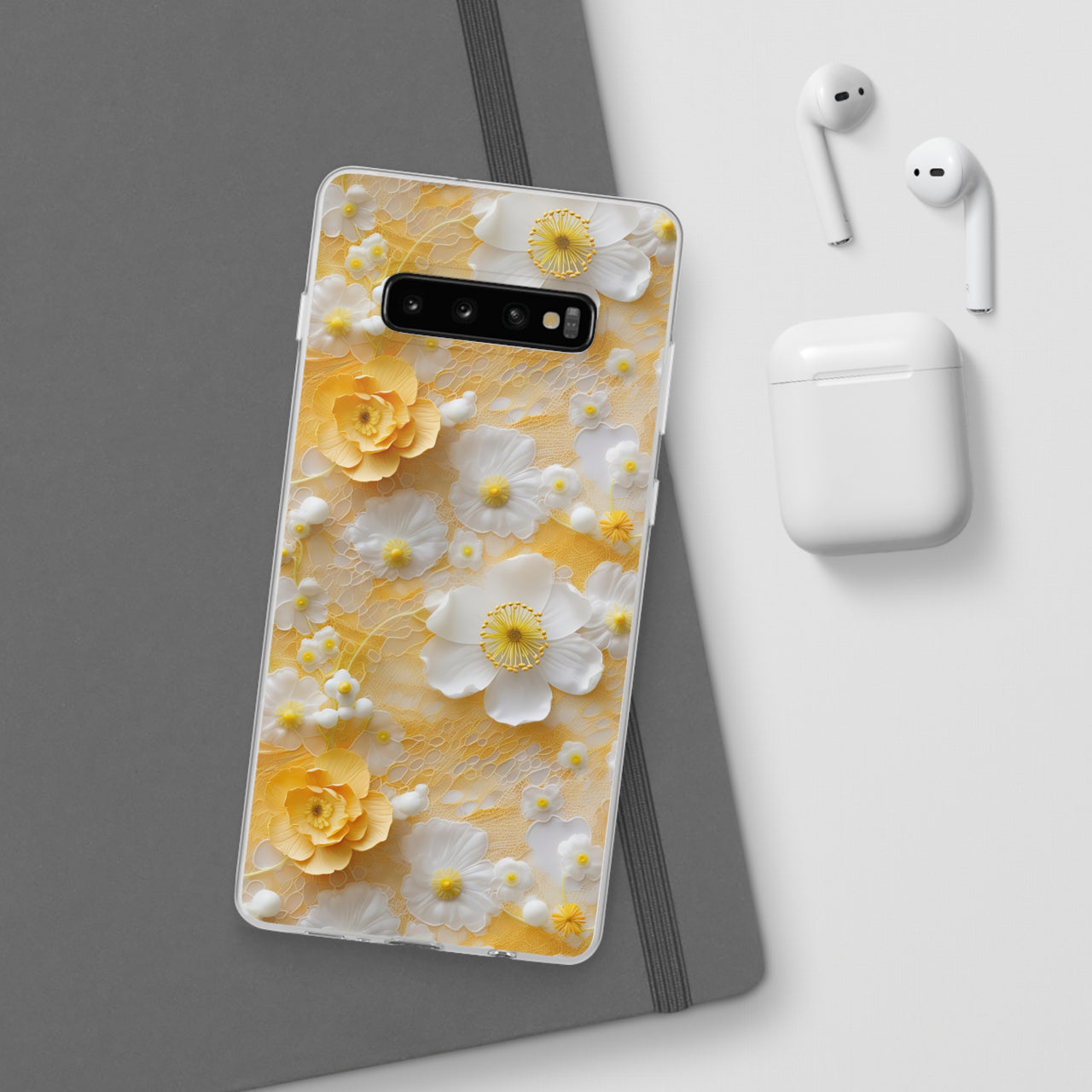 Yellow Floral - Flexi Cases for Samsung Galaxy S10, Samsung Galaxy S10E, & Samsung Galaxy S10 Plus