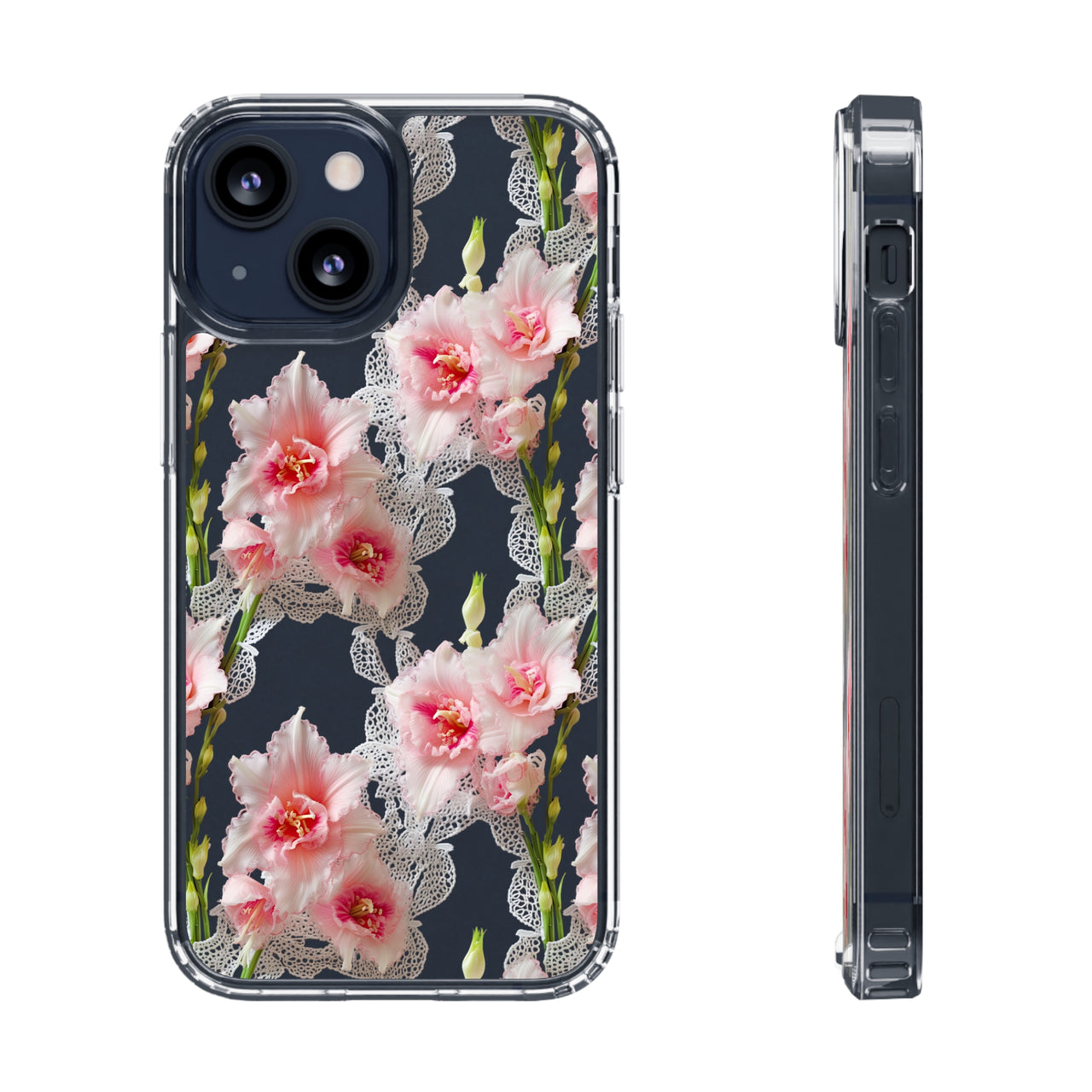 *Clear Case* Gladioli Garden - iPhone 13, iPhone 13 Mini, iPhone 13 Pro, iPhone 13 Pro Max - Supports Wireless Charging