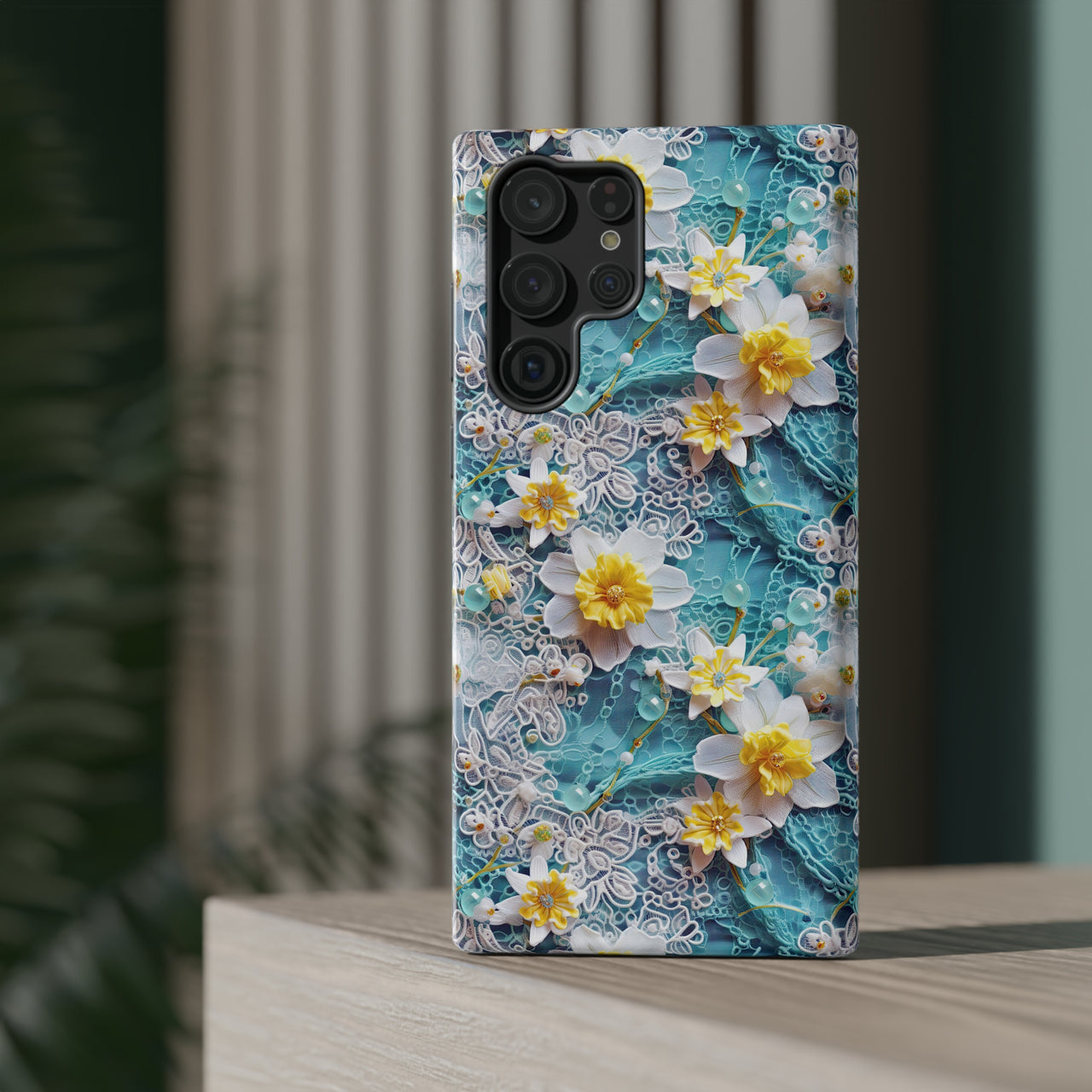 Daffodil for March Birthday - Impact-Resistant Case for Samsung Galaxy S22, Samsung Galaxy S22 Plus, and Samsung Galaxy S22 Ultra. Supports Wireless Charging.