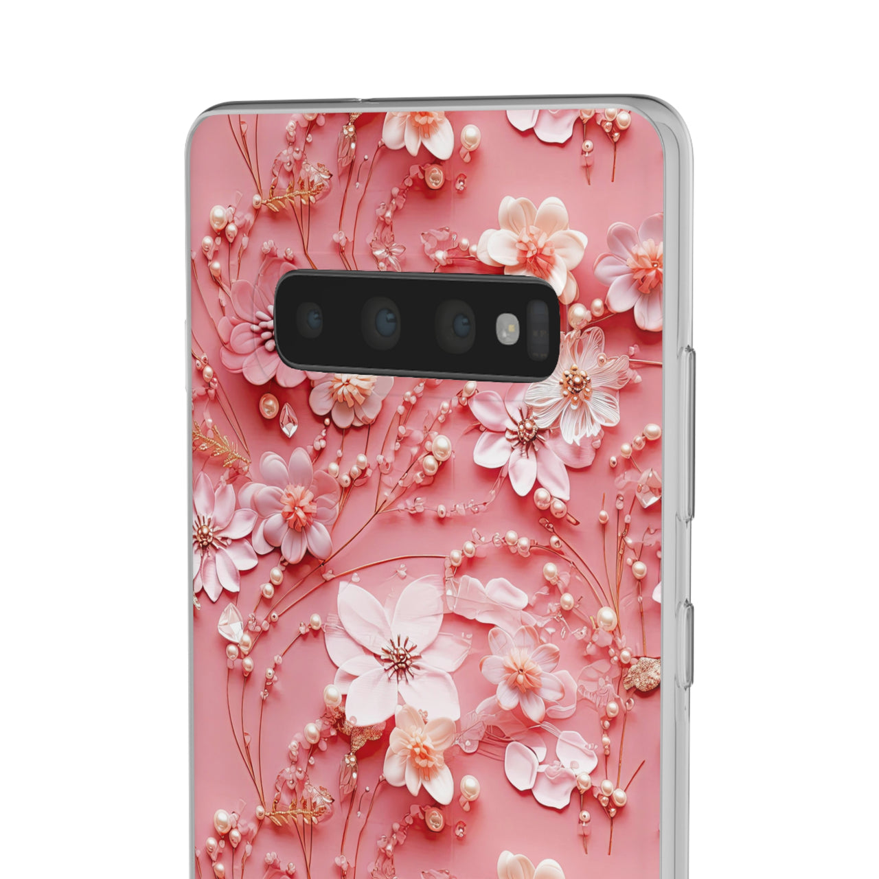 Floral Champagne Toast - Flexi Cases for Samsung Galaxy S23, Samsung Galaxy S23 Plus, and Samsung Galaxy S23 Ultra