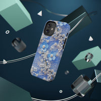 Thumbnail for Pearls and Lace on Baby Blue - Impact-Resistant Case for iPhone 12, iPhone 12 Mini, iPhone 12 Pro, and iPhone 12 Pro Max. Supports Wireless Charging.