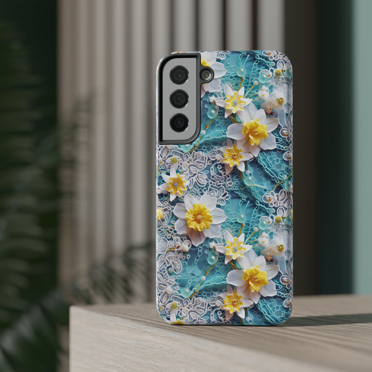 Daffodil for March Birthday - Impact-Resistant Case for Samsung Galaxy S22, Samsung Galaxy S22 Plus, and Samsung Galaxy S22 Ultra. Supports Wireless Charging.