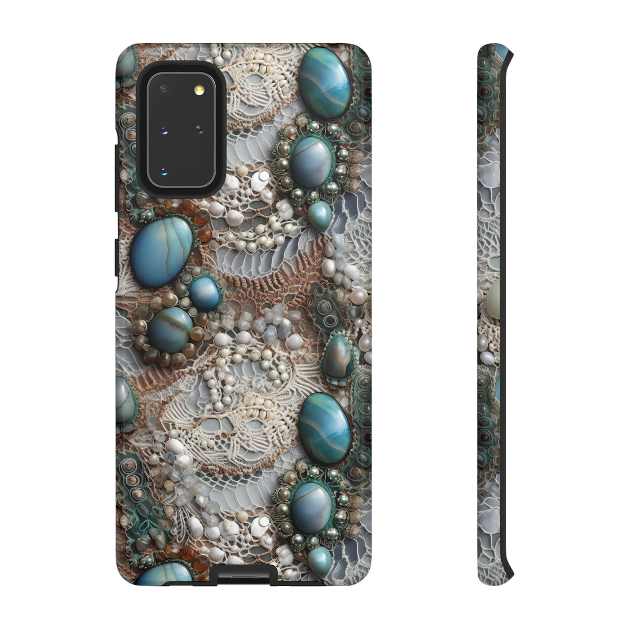 Boho Agate and Lace Tough Case for Samsung Galaxy S20, Samsung Galaxy S20+, Samsung Galaxy S20 Ultra, and Samsung Galaxy S20 FE