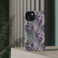 Thumbnail for Purple Sweet Pea MagSafe Tough Cases for iPhone 13, iPhone 13 Mini, iPhone 13 Pro, and iPhone 13 Pro Max.