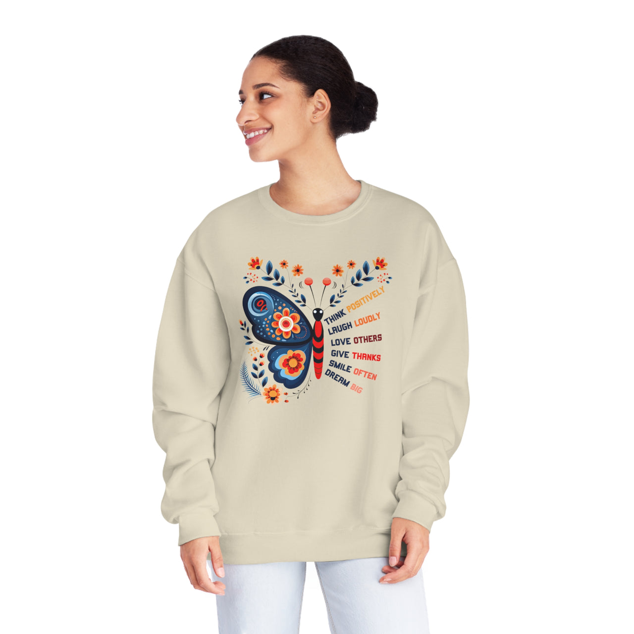 Think Positively Unisex NuBlend® Crewneck Sweatshirt