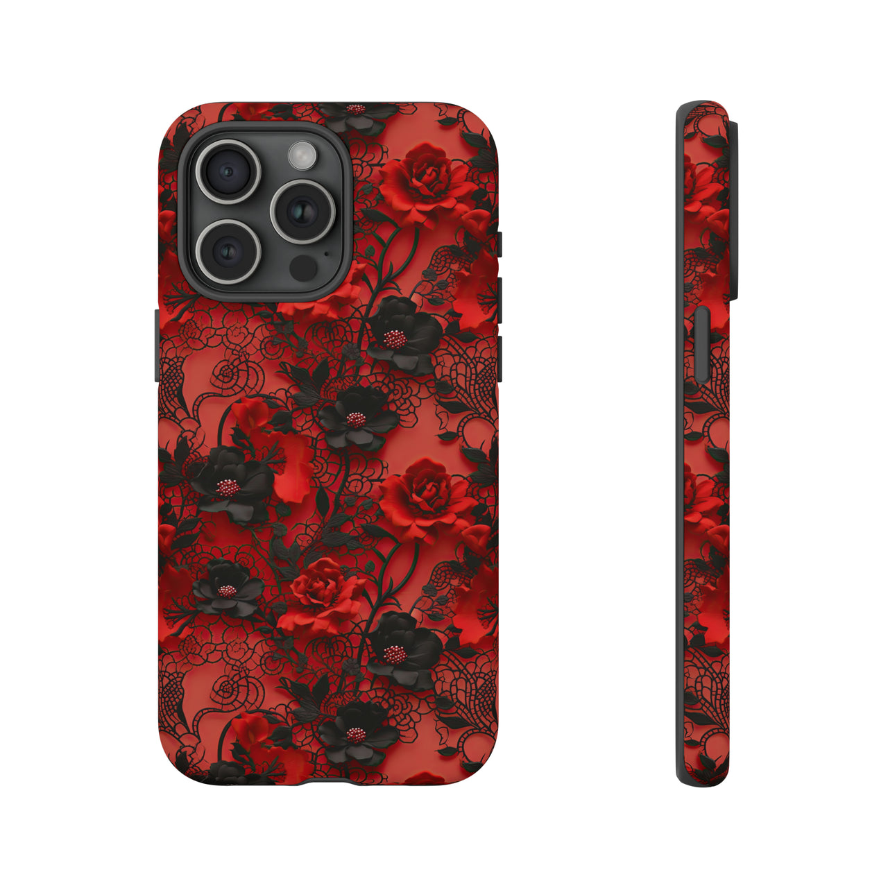 Gothic Rose Tough Case for iPhone 15, iPhone 15 Pro, iPhone 15 Plus, and iPhone 15 Pro Max