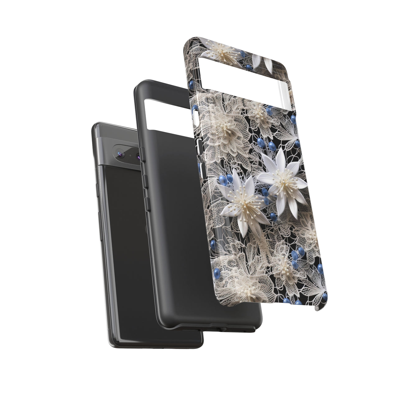 Vintage Lace and Clematis Tough Case for Google Pixel 7