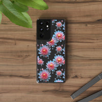 Thumbnail for *Clear Case* Pink and Blue Glass Flowers - Samsung Galaxy S21, Samsung Galaxy S21 Plus, Samsung Galaxy S21 Ultra - Supports Wireless Charging